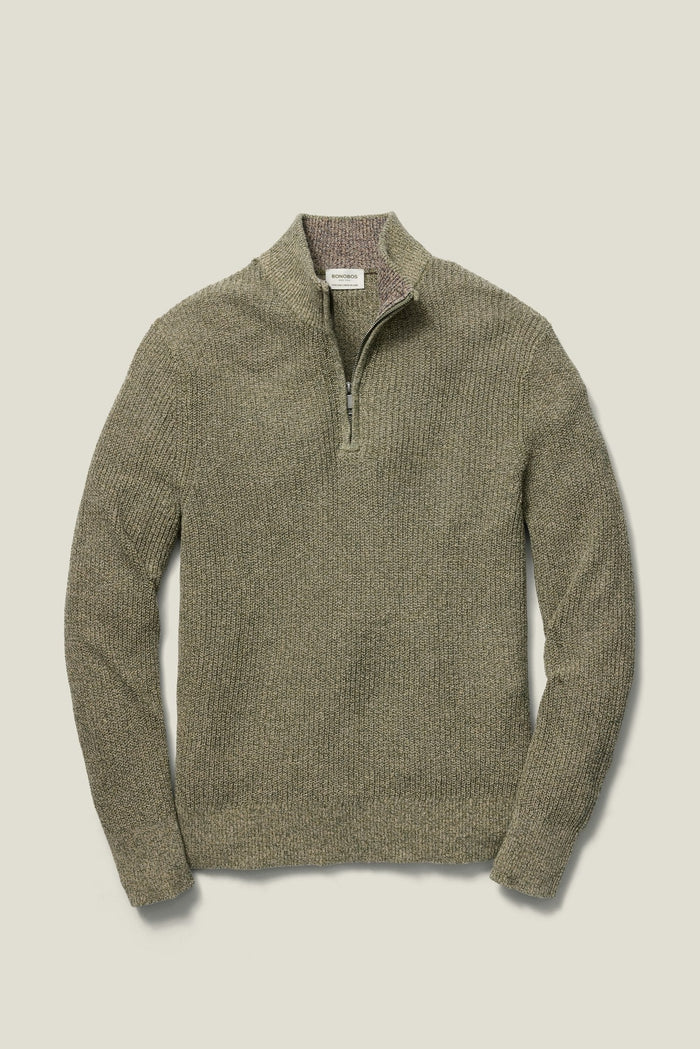 Italian Linen Cotton Quarter Zip