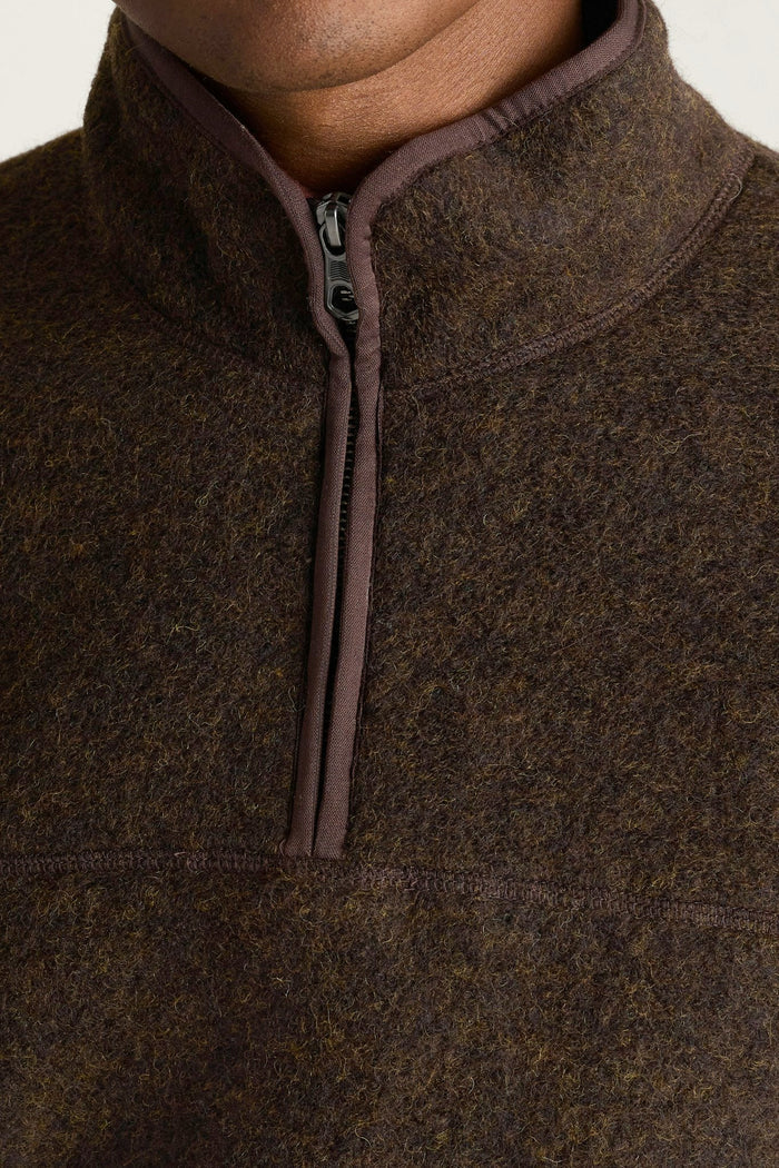 Italian Wool Fleece Quarter Zip