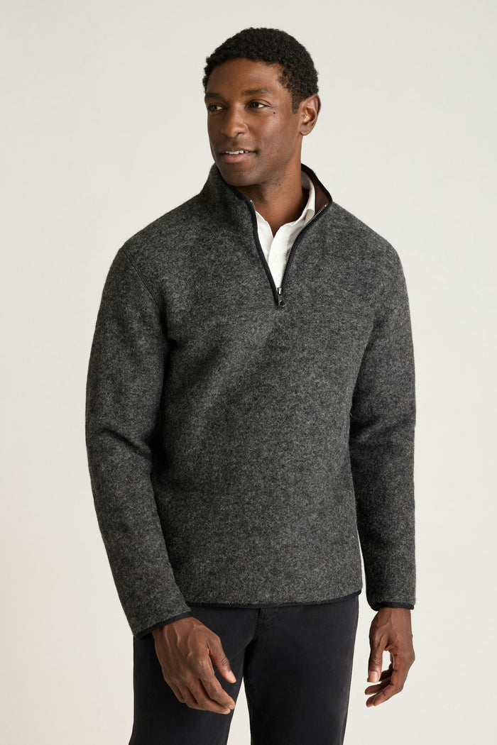 Italian Wool Fleece Quarter Zip