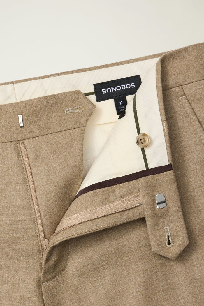 Jetsetter Italian Brushed Wool Dress Pant