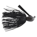 Keitech Model 1 Tungsten Casting Jig in black, featuring a weighted head, durable silicone skirt, and weed guard designed for effective fishing tackle use.