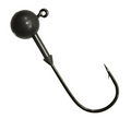 Keitech Tungsten Super Round Jigs featuring a round tungsten head with an attached sharp fishing hook, designed for effective fishing tackle use.