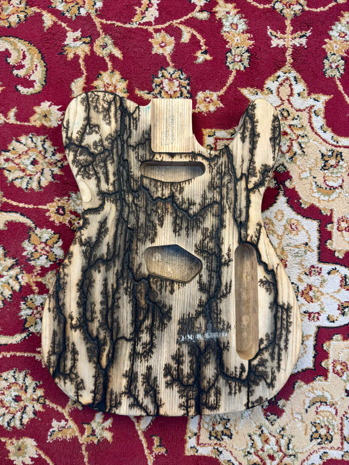 Kit body - Ash 1 piece with lichtenberg heavy burning