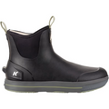 Korkers Neo Flex Thermo w/Fixed Kling-On Sole - Men's Ankle Boots in black with olive green sole, designed for fishing with waterproof material and durable slip-resistant sole.