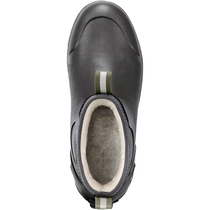 Korkers Neo Flex Thermo w/Fixed Kling-On Sole - Men's Ankle Boots in black with a cushioned fleece interior lining and a pull tab for easy wear, designed for comfort and durability.