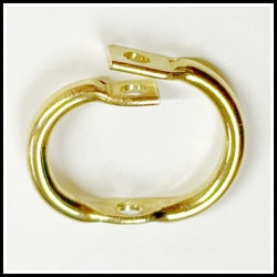 Leaders & Lures - Illini Clevis fishing tackle accessory made of brass with two holes for secure attachment to fishing lures or leaders, designed for durability and performance.