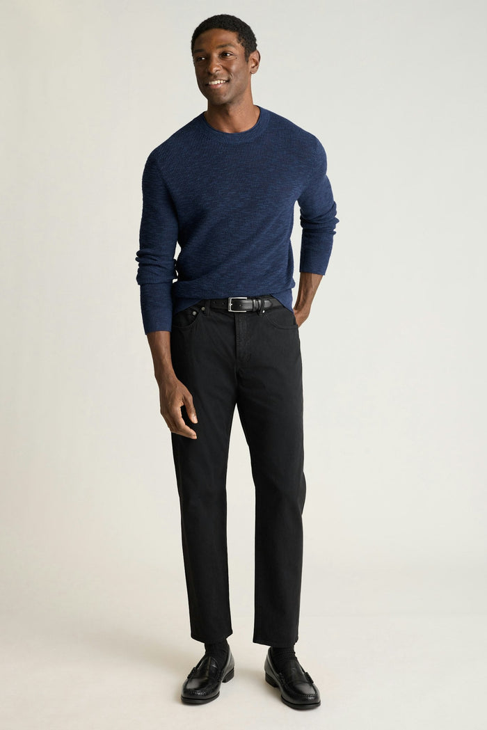 Linen Cotton Roll Neck Sweater