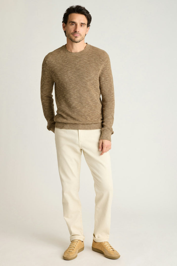 Linen Cotton Roll Neck Sweater