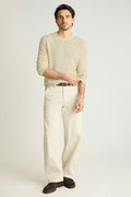 Linen Cotton Roll Neck Sweater