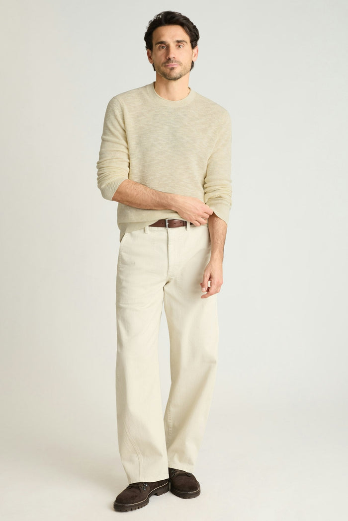 Linen Cotton Roll Neck Sweater