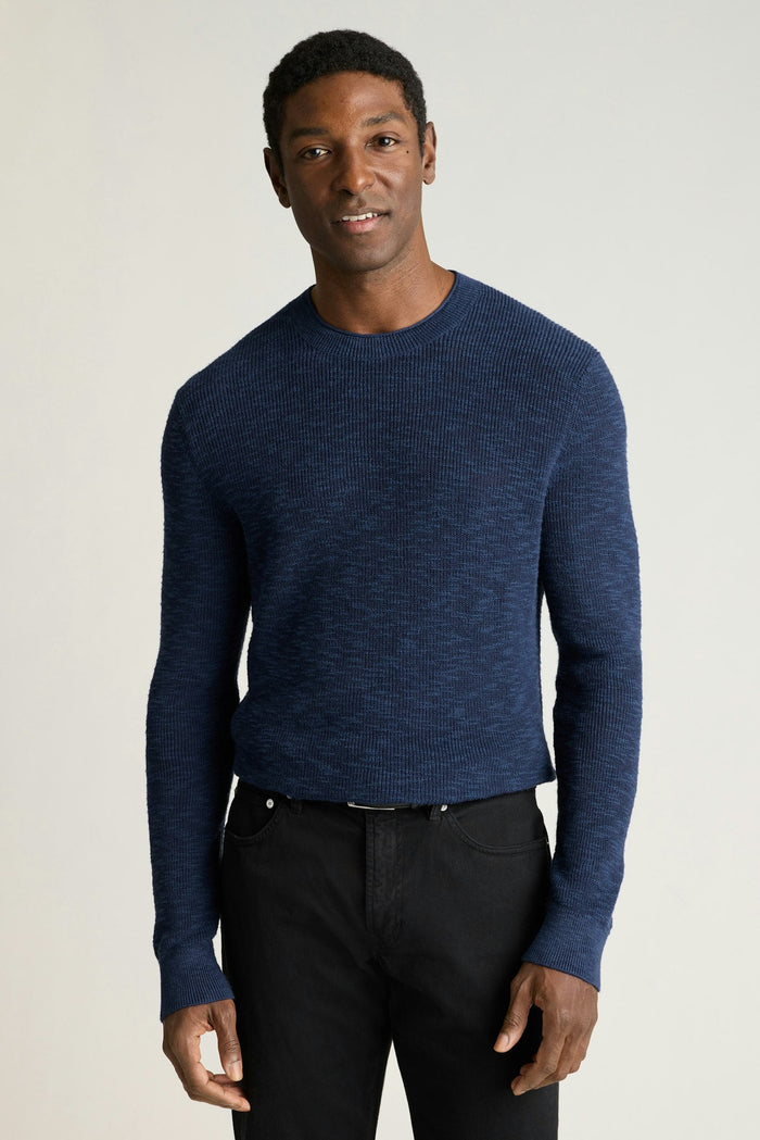 Linen Cotton Roll Neck Sweater