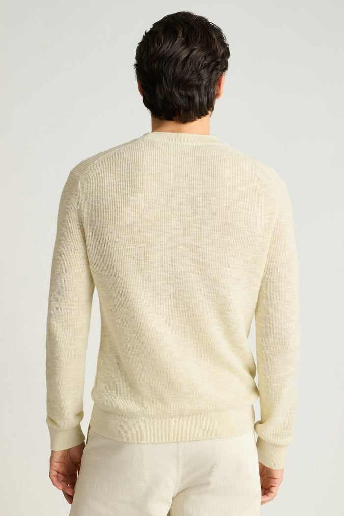 Linen Cotton Roll Neck Sweater