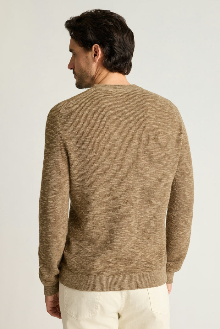 Linen Cotton Roll Neck Sweater