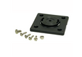 Lowrance GBSA-1 Gimbal Bracket w/Swivel Adapter 51-83 black mounting bracket with swivel adapter and six stainless steel screws for secure installation in marine electronics or fishing tackle setups.