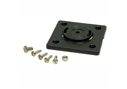 Lowrance GBSA-1 Gimbal Bracket w/Swivel Adapter 51-83 black mounting bracket with swivel adapter and six stainless steel screws for secure installation in marine electronics or fishing tackle setups.