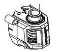Lowrance Ghost 360 HEAD ASSEMBLY 000-15808-001 marine electronics component shown in detailed line drawing, designed for fishing tackle and rod assemblies.