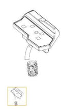 Lowrance Ghost Button, Rear Right Kit 000-15313-001 showing a detailed line drawing of a rectangular button assembly with mounting hardware, designed for marine electronics control.