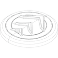 Lowrance Ghost INDICATOR ASSEMBLY KIT 000-15250-001 showing a detailed line drawing of the circular assembly part with raised indicator arrow designs for marine electronics.