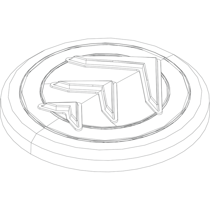 Lowrance Ghost INDICATOR ASSEMBLY KIT 000-15250-001 showing a detailed line drawing of the circular assembly part with raised indicator arrow designs for marine electronics.