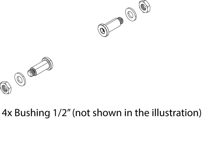 Lowrance Ghost Lower Extrusion Hardware Kit 000-15299-001 showing detailed exploded view of metal screws, washers, and nuts designed for marine electronics and fishing tackle assembly.