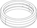 Detailed black and white line drawing of the Lowrance Ghost Shaft Seal 000-15272-001, a circular component used in marine electronics assemblies for fishing tackle.