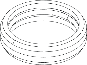 Detailed black and white line drawing of the Lowrance Ghost Shaft Seal 000-15272-001, a circular component used in marine electronics assemblies for fishing tackle.