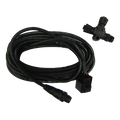 Lowrance Yamaha Engine Interface Cable for NMEA2000 000-0120-37 featuring a coiled black cable with connectors designed for marine electronics and fishing tackle systems.