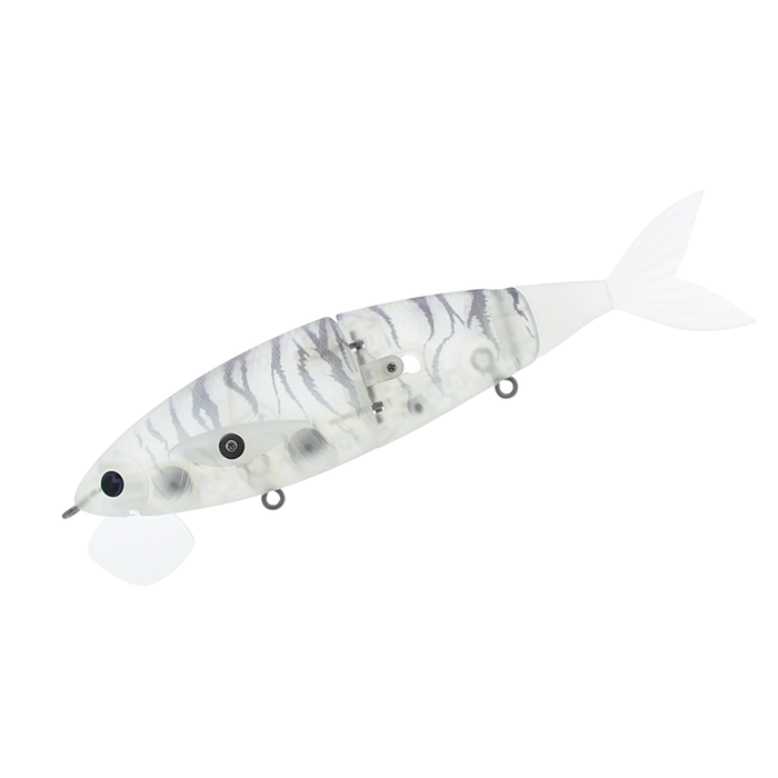 Madotachi Gimikin Swimbait designed with a segmented body and lifelike fish pattern for realistic movement, ideal for musky fishing tackle and lure enthusiasts.