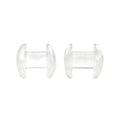 Pair of clear plastic Madotachi Spare Q-Wing (For Soft Hanitas) fishing lure attachments designed for customizing fishing tackle.