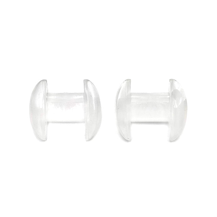 Pair of clear plastic Madotachi Spare Q-Wing (For Soft Hanitas) fishing lure attachments designed for customizing fishing tackle.