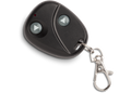 Marcum Wireless Camera Panner Fob (Fob ONLY) showing a compact black remote control with two arrow buttons and a metal keychain clip for easy attachment.