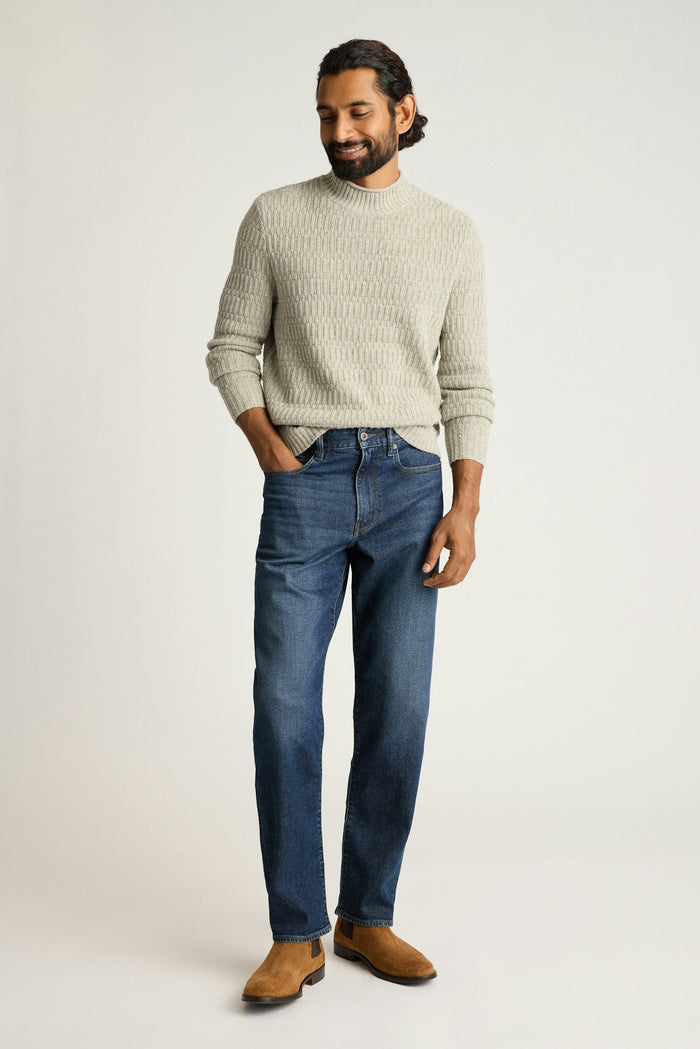 Merino Blend Mock Neck Sweater