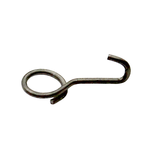 Single silver metal snap hook with a circular loop and curved clasp designed for easy attachment, part of MFC Pacchiarini's Interchangable Snaps fishing tackle accessories.