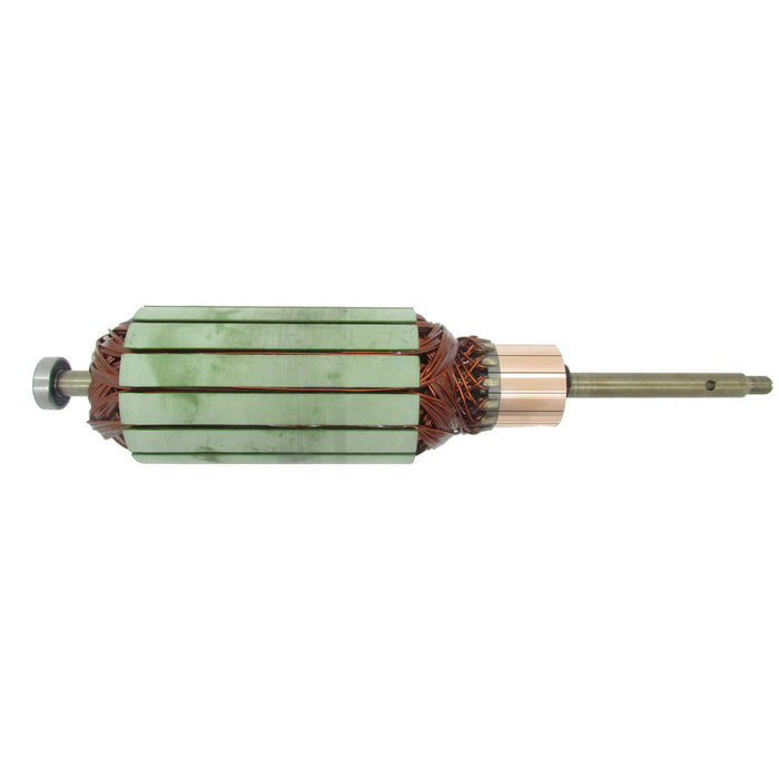 Minn Kota ARMATURE ASY 4.5" LU w/BEARING | 112LB THRUST | 4.5 P/N: 92-100-245 component showing copper wire coils and metallic shaft, used in marine electronics and fishing tackle applications.