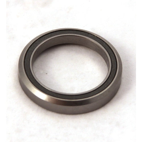 Minn Kota BEARING CARTRIDGE -CHROME P/N: 2266116 is a circular, chrome-finished metal bearing component designed for smooth rotation and durability in fishing tackle applications.