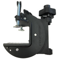 Black mounting bracket clamp with adjustable screw and knob, designed for secure attachment, labeled Minn Kota BRACKET ASY,TRANS,FW-HIGH P/N: 2991796.