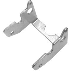 Silver metal Minn Kota BRACKET, LATCH P/N: 2281922 part with multiple mounting holes, designed for securing fishing tackle or marine electronics components.