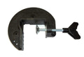 Minn Kota BRACKET, RIGHT w/CLAMP SCREW P/N: 2771950, black durable mounting bracket with a threaded metal clamp screw and ergonomic handle, used for securing fishing equipment.