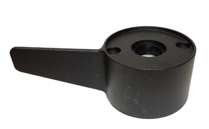 Minn Kota BRUSH END HSG ASY 4.0 FW | 80LB THRUST | P/N: 92-300-170, a black cylindrical brush end housing assembly with a flat mounting arm, designed for durable use in marine electronics and fishing tackle.