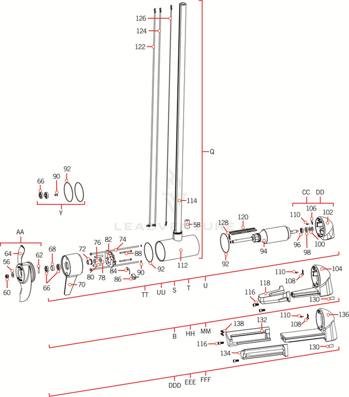 Detailed exploded diagram of Minn Kota BRUSH PLATE ASM 4" CTR BUNG | 4 | 80LB THRUST P/N: 9-738-015 showing individual components and assembly parts for fishing tackle maintenance and repair.