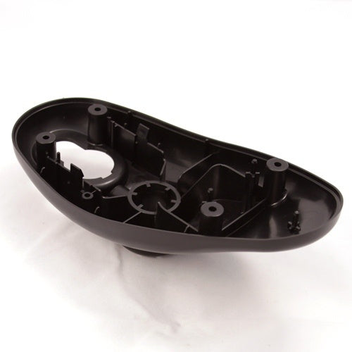 Black plastic mounting control box component for marine electronics, Minn Kota CONTROL BOX A/P-BLK W/DECAL(~) P/N: 2772515, showing internal structure for secure fitting.