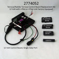Minn Kota CTRL BD,12V TRV,w/SHRINKS(SUB) P/N: 2774052 showing a 12 Volt control board with attached wiring and labeled shrink tubing components, designed for marine electronics and fishing tackle systems.