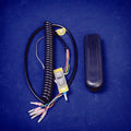 Minn Kota CTRL BOARD ASM-HNDL GRIP (N/A) P/N: 2884106 showing a black handheld grip with wiring and a coiled cord featuring up and down buttons for precise marine electronics control.