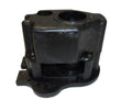 Black molded plastic assembly part with various mounting points and openings, Minn Kota LOWER SUPPORT CAGE ASSY. (N/A) P/N: 2770420 used in fishing tackle or marine electronics equipment.