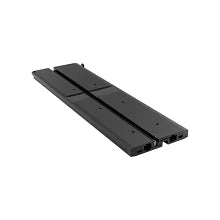 Minn Kota MKA-52/62 Quick Release Bracket in black metal with a slim, rectangular design and mounting holes, used for securely attaching fishing equipment or marine electronics.