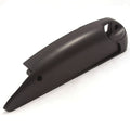 Minn Kota PLATE-SIDE, LEFT FW pn#2321915 is a black, durable plastic mounting plate designed for securing Minn Kota trolling motors on the left side, suitable for marine electronics installations.
