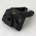 Black plastic and metal Minn Kota ROPE GUIDE ASM & INSTRUCTIONS P/N: 2882322 fishing tackle component with mounting holes designed for secure attachment to fishing rods or marine equipment.