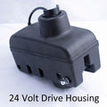 Minn Kota STEERING HSG ASSY 24V FW P/N: 2997020 black durable 24 volt drive housing component with mounting hardware for marine electronics and fishing tackle systems.