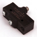 Close-up of a small black rectangular electrical component with silver screws and a metal contact button, part of the Minn Kota SWITCH-MOM. P/N:2264040 fishing tackle system.