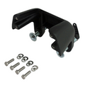 Minn Kota WIRE CLAMP LEFT/RIGHT KIT(N/A) P/N:2883200, black durable clamp with metal screws and washers designed for secure mounting in fishing tackle setups.